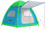 Outsunny Cort gonflabil 3 persoane - montare rapidă, camping outdoor cu pompă, ferestre din plasă, acoperiș detașabil | Aosom Romania (A20-585V00LB) Cort