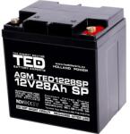 Ted electric Оловна батерия AGM 12V / 26 Ah/28, 5Ah - 166 / 176 / 125mm терминал F13(M5) TED ELECTRIC (TED-12V-26AH) - xtreme