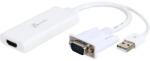 j5create Аудио видео адаптер j5create JDA214, VGA/USB мъжко - HDMI женско, Бял (J5-JDA214) - xtreme