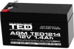 Ted electric Оловна батерия TED ELECTRIC, 12V / 1.4 Ah- 98/43, 5/53 mm AGM (TED-12V-1.4AH) - xtreme