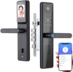  Vezeték nélküli Smart Lock Yala Premium VisionHub videokamerával, WiFi távirányítóval, zárral, alkalmazáshozzáféréssel, kártyával, ujjlenyomattal, jelszóval, kulccsal, betörésjelzővel, Androi