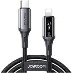 JOYROOM STARFLIGHT adatkábel USB-lightning 30W PD gyorstöltő LED 120cm fekete (S-A60 C-L 30W 1.2M BLACK)