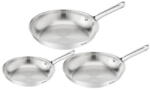 Tefal Set 3 piese Tefal Duetto On, tigaie 20 / 24 / 28 cm, inox, inductie, maner ergonomic, incalzire rapida & uniforma, argintiu (3168430376526)