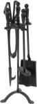Strend Pro Piszkavas készlet, Strend Pro Homefire FT24B, 60 cm, fekete, 4 részes, elegáns, praktikus, kandalló karbantartáshoz (TC221378) (TC221378)