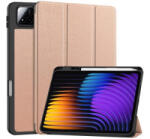 Gigapack Tok álló, bőr hatású (aktív FLIP, oldalra nyíló, TRIFOLD, asztali tartó, ceruza tartó) ROZÉARANY Xiaomi Pad 7 Pro / Pad 7 (GP-168363)