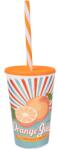 SOLMAZER IRIS Orange Juice mintás pohár szívószállal 650ml 161948-028 (161948-028) - pcx
