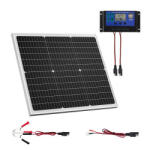 Vevor 50W monokristályos napelem készlet 12V MPPT töltésvezérlővel lakóautóhoz és hajóhoz (NAPELEM_197988352679)
