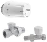 FERRO egyenes radiátorszelep szett termosztátfejjel 1/2"x1/2 (FE-ZTM07)