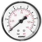 FERRO nyomásmérő hátsó csatlakozású 10 bar, 63 mm, 1/4 (FE-M6310A)