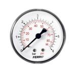 FERRO nyomásmérő hátsó csatlakozású 6 bar, 63 mm, 1/4 (FE-M6306A)