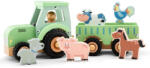 4bambini Tractor New Classic Toys cu platformă și animale