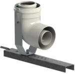 TRICOX PABK60 koncentrikus bekötő könyök 87° tartó sínnel PPs/alu 80/125 mm (PABK60)