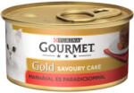 Gourmet GOLD Savoury Cake Marhával és paradicsommal nedves macskaeledel - 4x85 g