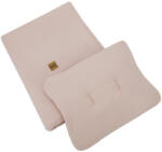 EKO Powder Pink 2 Részes Muszlin Babaágynemű Szett 30x40cm és 75x100cm - Puha, Könnyű és Bőrbarát Alváshoz