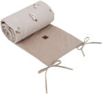 EKO Velvet Bees Beige Kiságyvédő 360x35cm - Körbefutó Puha Védelem és DEKOratív Babaágy Kiegészítő