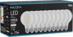 Mexen Vintis 10x bec LED filament E27, G80, 8W, Neutru - 4000K, 1055 lm, transparent - L155-E27-0840-00x10 (L155-E27-0840-00x10)