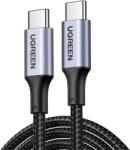 UGREEN fonott USB-C/USB-C töltő- és adatkábel E-Marker chippel, 100 W, 3 m - Fekete