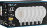 Mexen Vintis 6x Bec LED filament E27, G125, 8W, Cald - 2700K, 1055 lm, clar - L158-E27-0827-00x06 (L158-E27-0827-00x06)