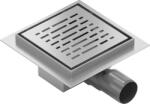 Mexen Flat-Q M01 scurgător pătrat de podea 15 x 15 cm, inox - 1010315 (1010315)