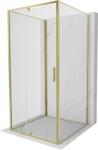 Mexen Exo-R 3S cabina de duș cu 3 pereți rabatabilă 110 x 110 cm, transparentă, aurie - 819-110-110-50-00-3S (819-110-110-50-00-3S)