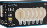 Mexen Vintis 6x Bec LED filament E27, G95, 4W, Caldă - 2700K, 400 lm, chihlimbar - L157-E27-0427-50x06 (L157-E27-0427-50x06)