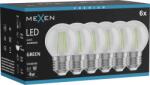 Mexen Vintis 6x Bec LED filament E27, G45, 4W, 55 lm, verde - L156-E27-04XX-46x06 (L156-E27-04XX-46x06)