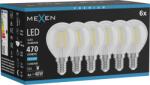 Mexen Vintis 6x Bec Filament LED E14, G45, 4W, Rece - 6500K, 470 lm, clar - L156-E14-0465-00x06 (L156-E14-0465-00x06)