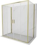 Mexen Exo-3S cabina de duș cu 3 pereți culisanta 190 x 75 cm, transparentă, aurie - 8152-190-075-50-00-3S (8152-190-075-50-00-3S)