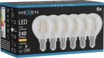 Mexen Vintis 6x Bec LED filament E14, G45, 2W, Cald - 2700K, 240 lm, clar - L156-E14-0227-00x06 (L156-E14-0227-00x06)
