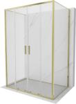 Mexen Exo-3S cabina de duș de 3 pereți culisantă 160 x 85 cm, transparentă, aurie - 8152-160-085-50-00-3S (8152-160-085-50-00-3S)