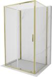 Mexen Exo-3S cabina de duș cu 3 pereți glisante 160 x 110 cm, transparentă, aurie - 8151-160-110-50-00-3S (8151-160-110-50-00-3S)