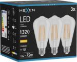 Mexen Vintis 3x Bec LED filament E27, ST64, 10W, Caldă - 2700K, 1320 lm, clar - L152-E27-1027-00x03 (L152-E27-1027-00x03)