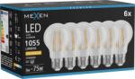 Mexen Vintis 6x Bec filament LED E27, A60, 8W, Caldă - 2200K, 1055 lm, clar - L150-E27-0822-00x06 (L150-E27-0822-00x06)