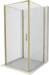 Mexen Exo-3S cabina de duș cu 3 pereți, batantă, 95 x 95 cm, transparentă, aurie - 817-095-095-50-00-3S (817-095-095-50-00-3S)