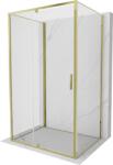 Mexen Exo-3S cabină de duș cu 3 pereți rabatabili 140 x 100 cm, transparentă, aurie - 819-140-100-50-00-3S (819-140-100-50-00-3S)