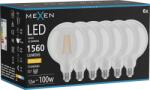 Mexen Vintis 6x Bec LED filamento E27, G125, 12W, Cald - 2700K, 1560 lm, clar - L158-E27-1227-00x06 (L158-E27-1227-00x06)