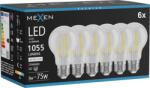 Mexen Vintis 6x Bec cu filament LED E27, A60, 8W, Neutru - 4000K, 1055 lm, transparent - L150-E27-0840-00x06 (L150-E27-0840-00x06)