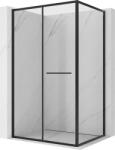 Mexen Linea cabina de duș glisantă 110 x 95 cm, transparentă, neagră - 8E1-110-095-70-70 (8E1-110-095-70-70)