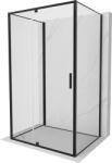Mexen Exo-3S cabină de duș 3-perete rabatabilă 140 x 75 cm, transparentă, neagră - 819-140-075-70-00-3S (819-140-075-70-00-3S)