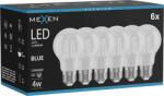 Mexen Vintis 6x Bec LED filament E27, A60, 4W, 55 lm, albastru - L150-E27-04XX-47x06 (L150-E27-04XX-47x06)