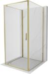 Mexen Exo-BR 3S cabină de duș 3-panouri cu ușă batantă 85 x 85 cm, transparentă, aurie - 8181-085-085-50-00-3S (8181-085-085-50-00-3S)