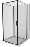 Mexen Exo-3S cabina de duș cu 3 pereți rabatabilă 90 x 90 cm, transparentă, neagră - 819-090-090-70-00-3S (819-090-090-70-00-3S)