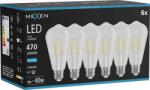 Mexen Vintis 6x Bec cu filament LED E27, ST64, 4W, Rece - 6500K, 470 lm, transparent - L152-E27-0465-00x06 (L152-E27-0465-00x06)