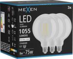 Mexen Vintis 3x Bec flashing filament LED E27, G125, 8W, Neutră - 4000K, 1055 lm, clar - L158-E27-0840-00x03 (L158-E27-0840-00x03)