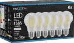 Mexen Vintis 6x Bec LED filament E27, A60, 12W, Neutru - 4000K, 1585 lm, clar - L150-E27-1240-00x06 (L150-E27-1240-00x06)