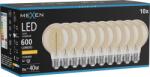 Mexen Vintis 10x Bec cu filament spiral LED E27, G80, 8W, Cald - 2200K, 600 lm, ambra - L165-E27-0822-50x10 (L165-E27-0822-50x10)
