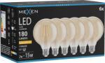 Mexen Vintis 6x Bec LED de tip filament E27, G95, 2W, Cald - 2200K, 180 lm, chihlimbar - L157-E27-0222-50x06 (L157-E27-0222-50x06)