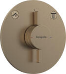 Hansgrohe DuoTurn S, rejtett csaptelep 2 készülékhez, szálcsiszolt bronz, HAN-75418140 (HAN-75418140)