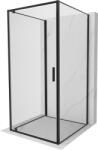 Mexen Exo-3S cabina de duș cu 3 pereți, pivotantă 100 x 100 cm, transparentă, neagră - 8181-100-100-70-00-3S (8181-100-100-70-00-3S)