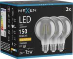 Mexen Vintis 3x Bec LED cu filament E27, G80, 2W, Cald - 2200K, 150 lm, fumuriu - L155-E27-0222-70x03 (L155-E27-0222-70x03)